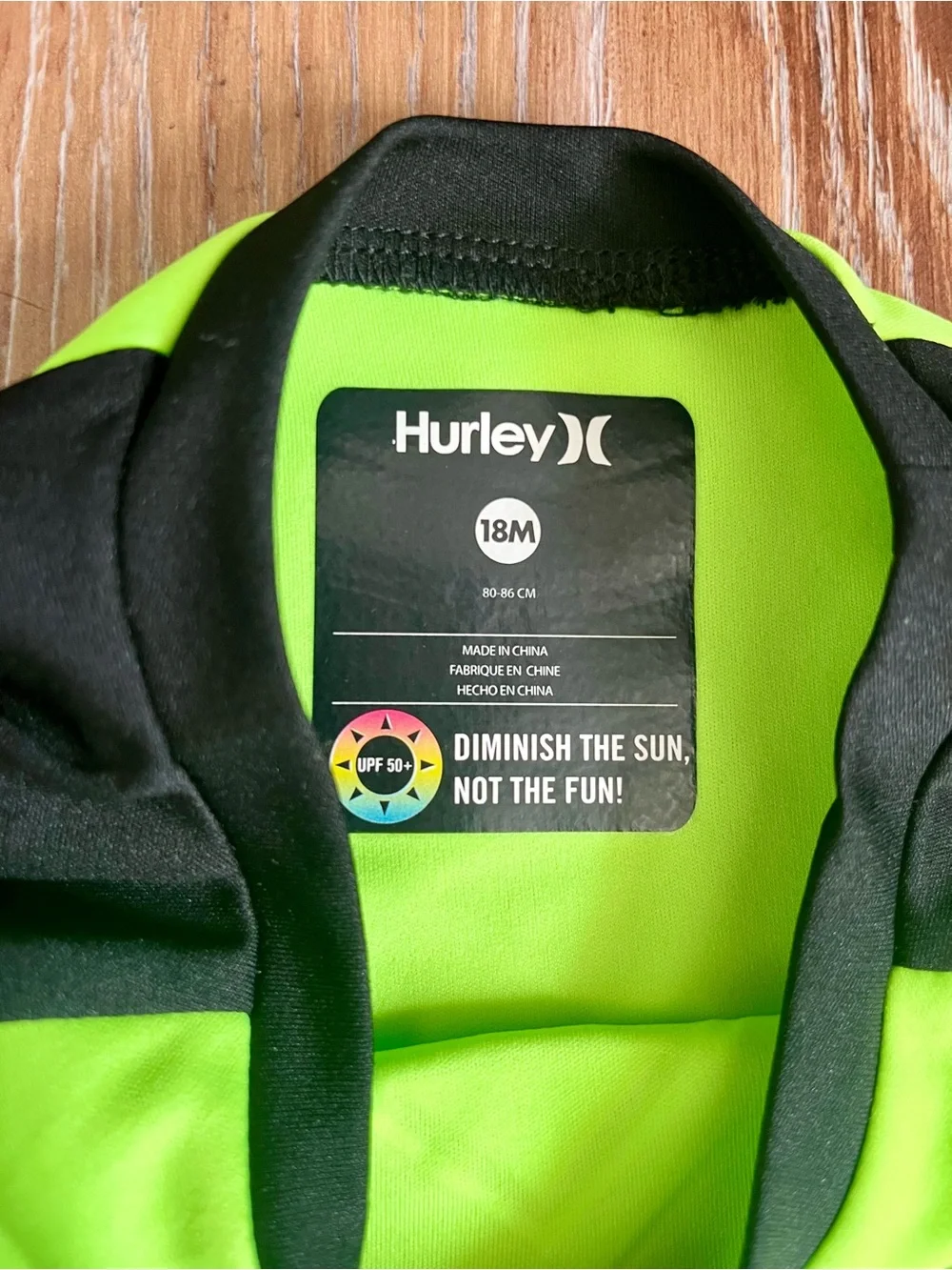 NWOT Hurley Boy’s Swim Trunk & UPF 50 Rashguard Set Size 18 Months